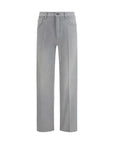 Prada Light Gray/Grey Straight-Leg Jeans