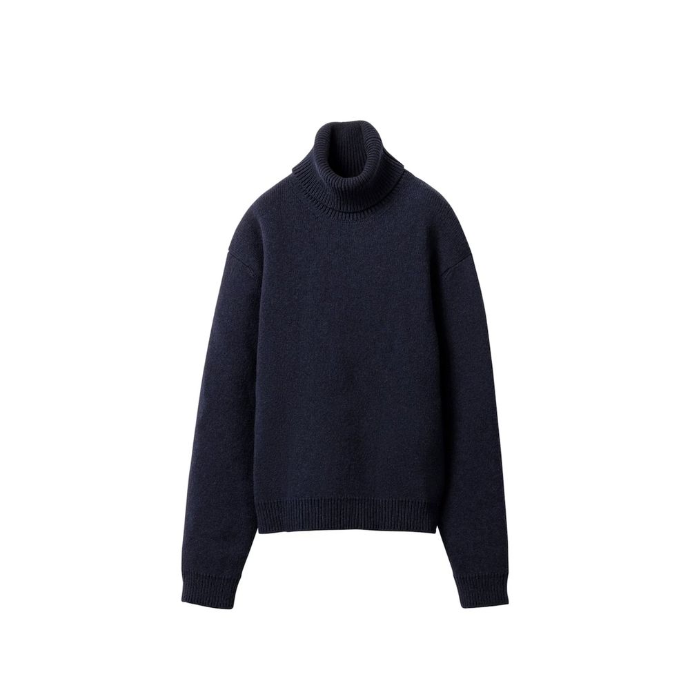 Miu Miu Oversize Cashmere Turtleneck Sweater - Blue