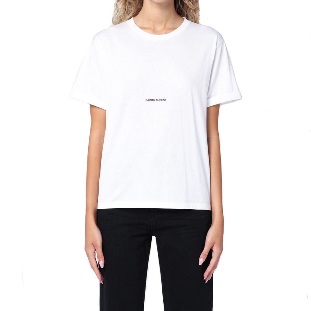 Saint Laurent Logo White T-Shirt