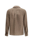 Max Mara Disco Silk Geometric Shirt - Brown
