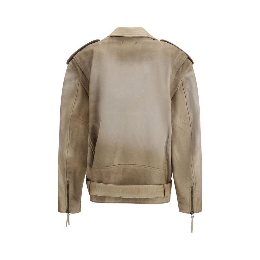 Golden Goose The Journey Buffalo Leather Biker Jacket