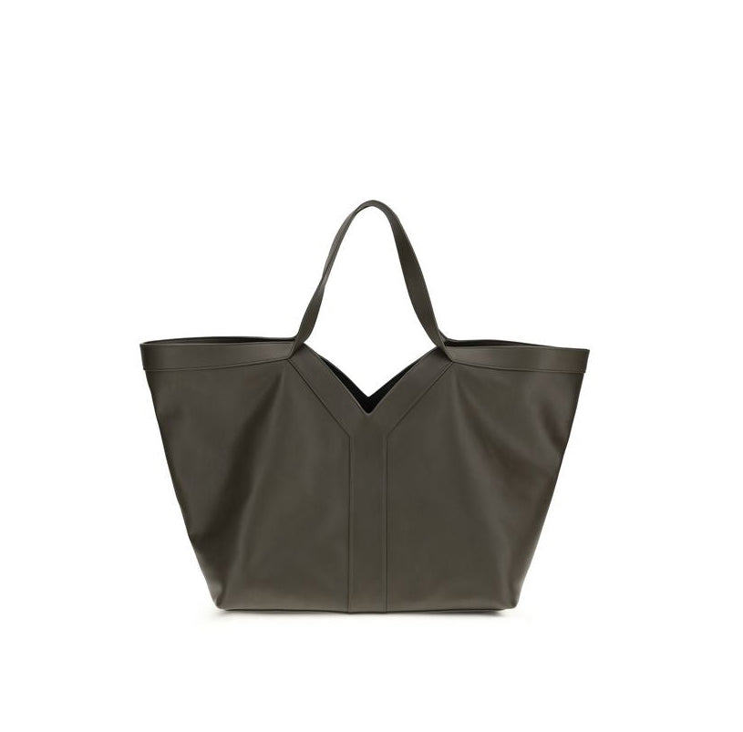 Saint Laurent Leather Y Tote Bag - Light Musk