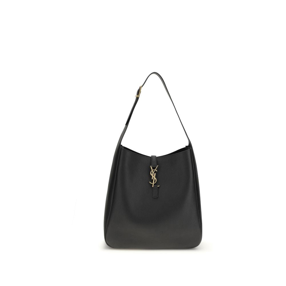 Saint Laurent Le 5 À 7 Leather Shoulder Bag - Black