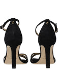 Jimmy Choo Black Leather Kelsi 85 Heel Sandals