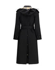 Burberry Black Hooded Trench Coat
