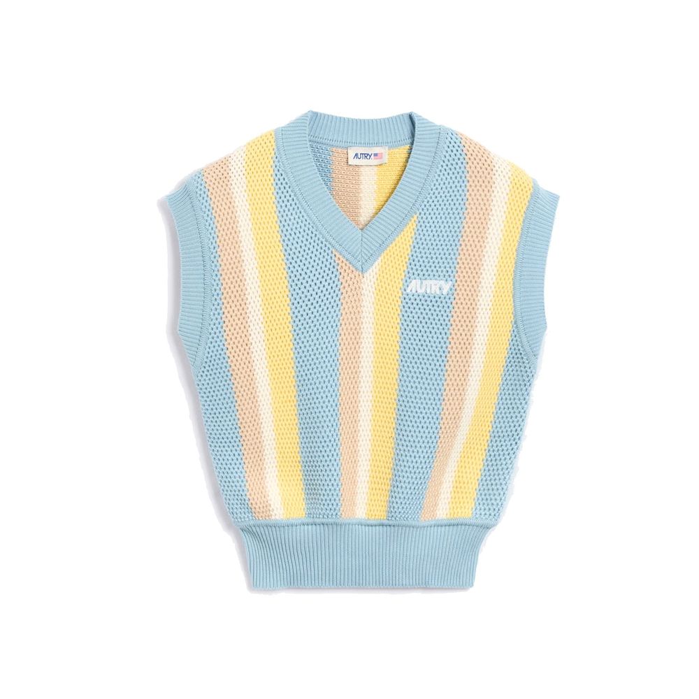 Autry Striped Knit Sweater Vest - Made In Italy