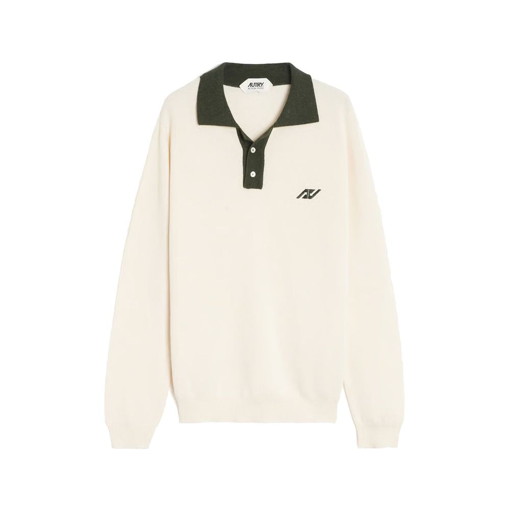 Autry Polo Sweater - White - Made In Italy