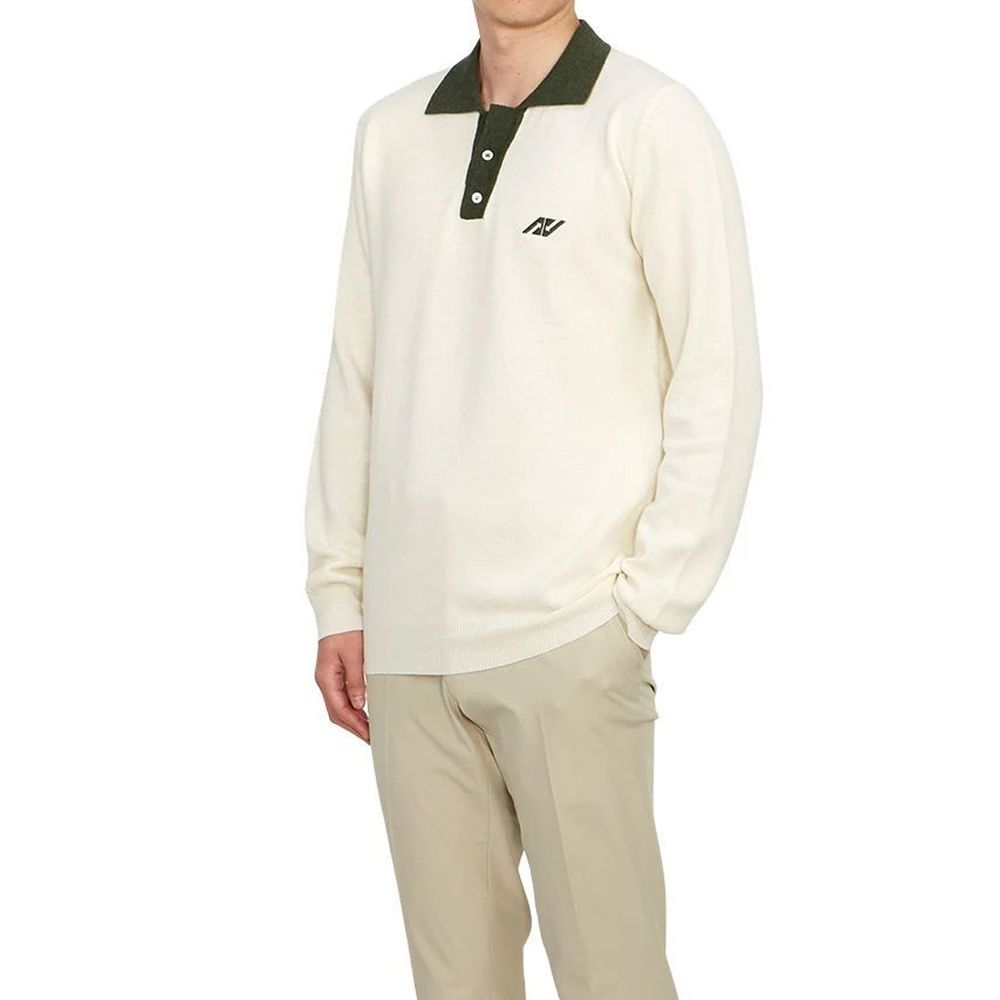 Autry Polo Sweater - White - Made In Italy