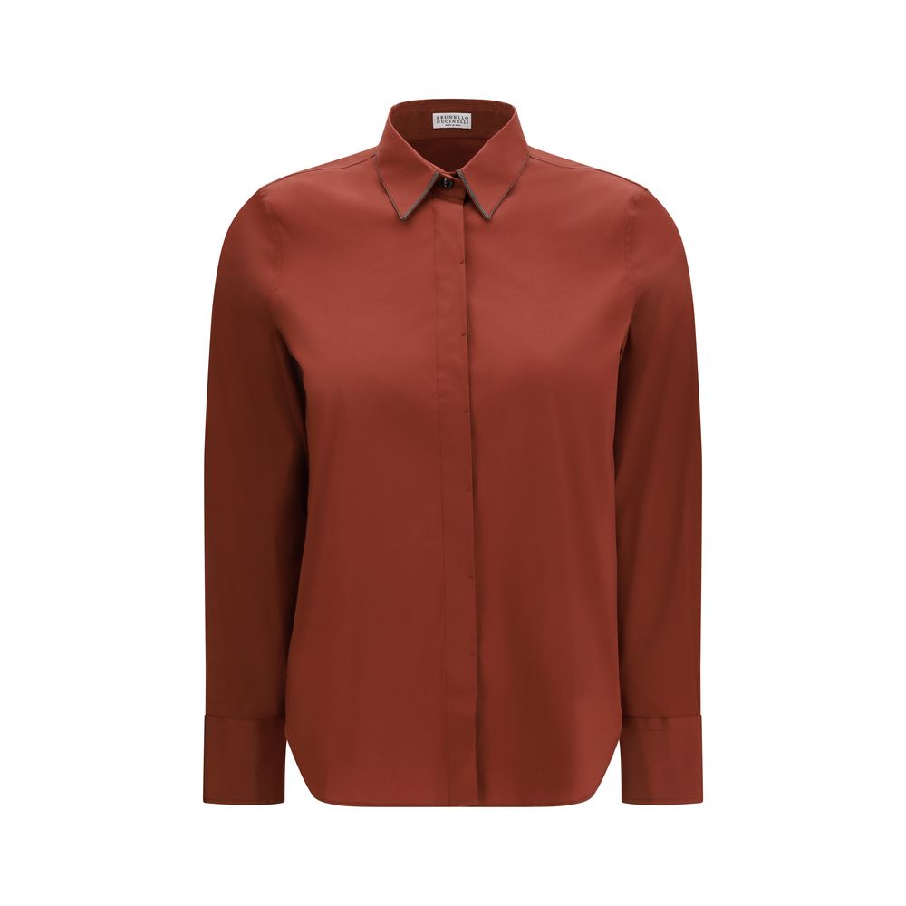 Brunello Cucinelli Rust Collar Shirt