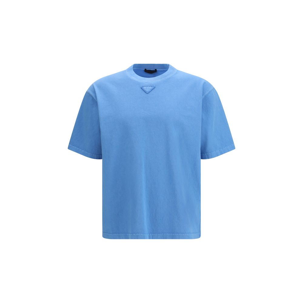 Prada Cerulean Blue Cotton T-Shirt