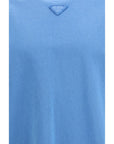 Prada Cerulean Blue Cotton T-Shirt