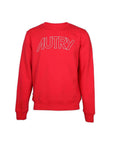 Autry Logo Cotton Sweatshirt - Red - Made In Italy 