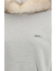 Prada Shearling Collar Sweatshirt - Marle Gray/Grey