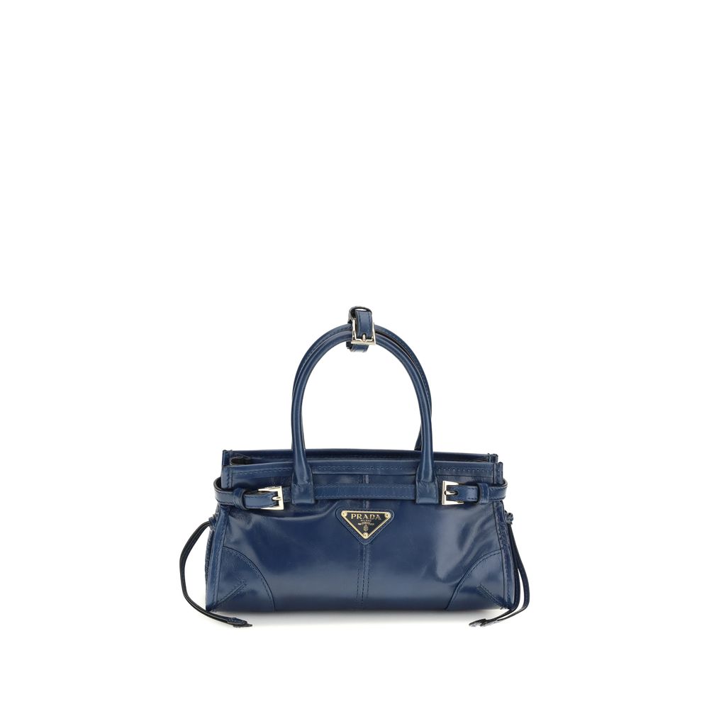 Prada Blue Bonnie Mini Leather Handbag