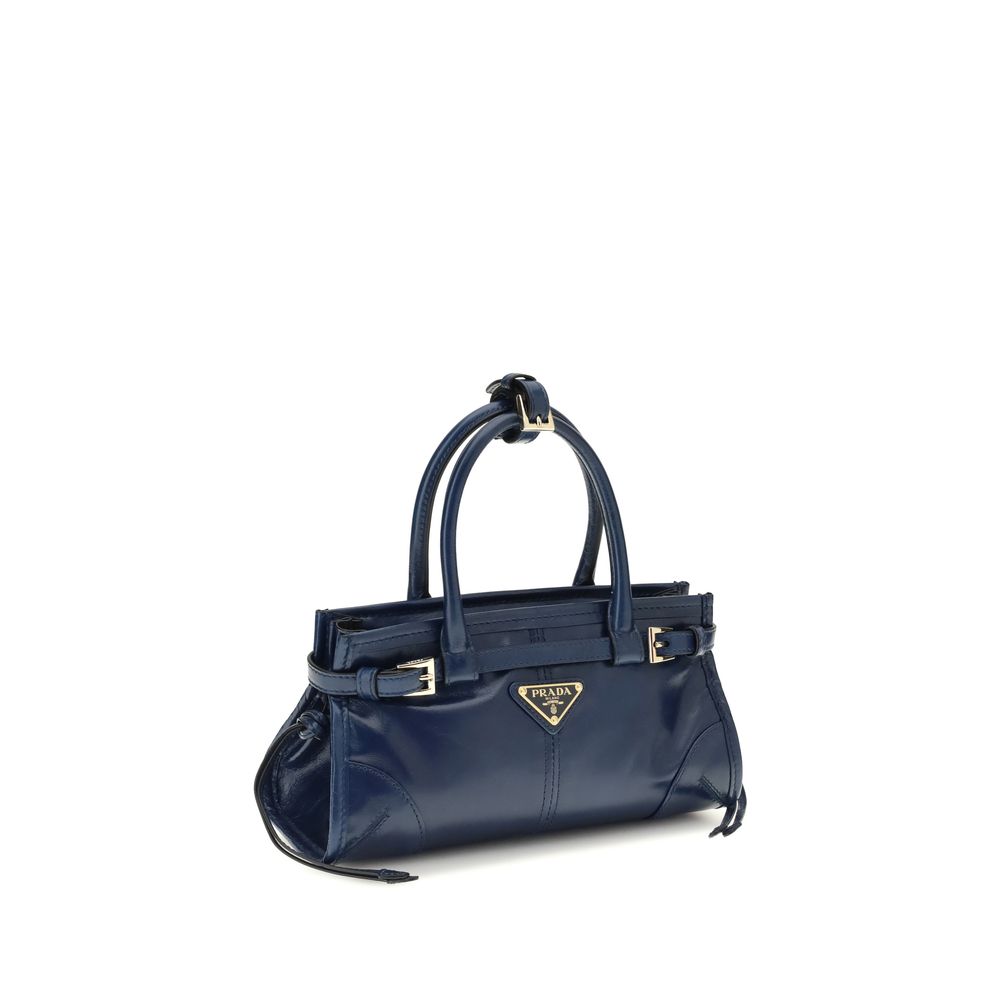Prada Blue Bonnie Mini Leather Handbag