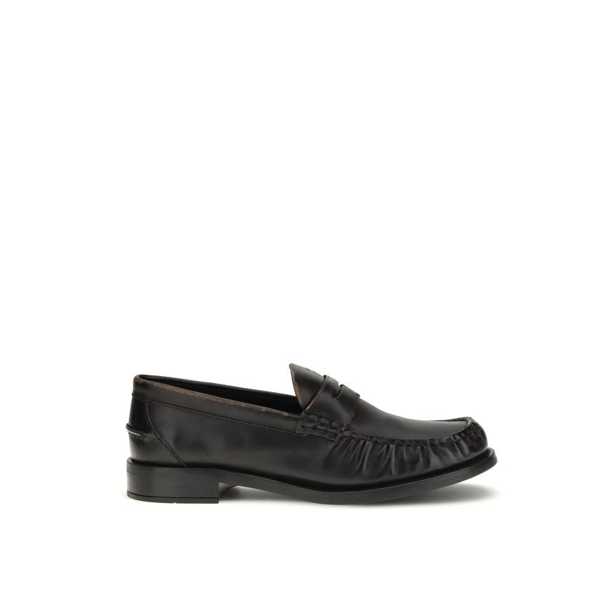 Prada Black Leather Loafers