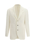 Brunello Cucinelli White Linen Longline Blazer