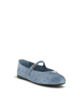 Prada Blue Suede Leather Mary Jane Shoes