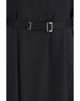 Prada Wool Blend Belted Midi Dress - Black