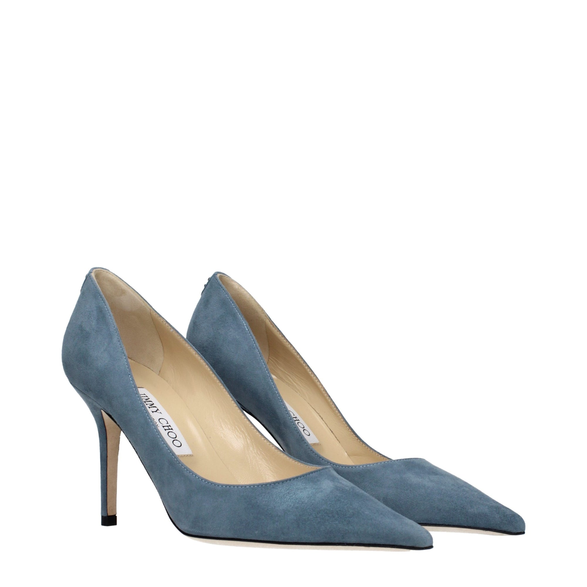 Jimmy Choo Dusky Blue Leather Pumps
