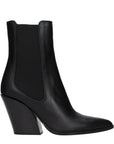 Jimmy Choo Celia 85 Black Leather Heeled Chelsea Ankle Boots