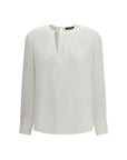 Max Mara White Long Sleeve Blouse