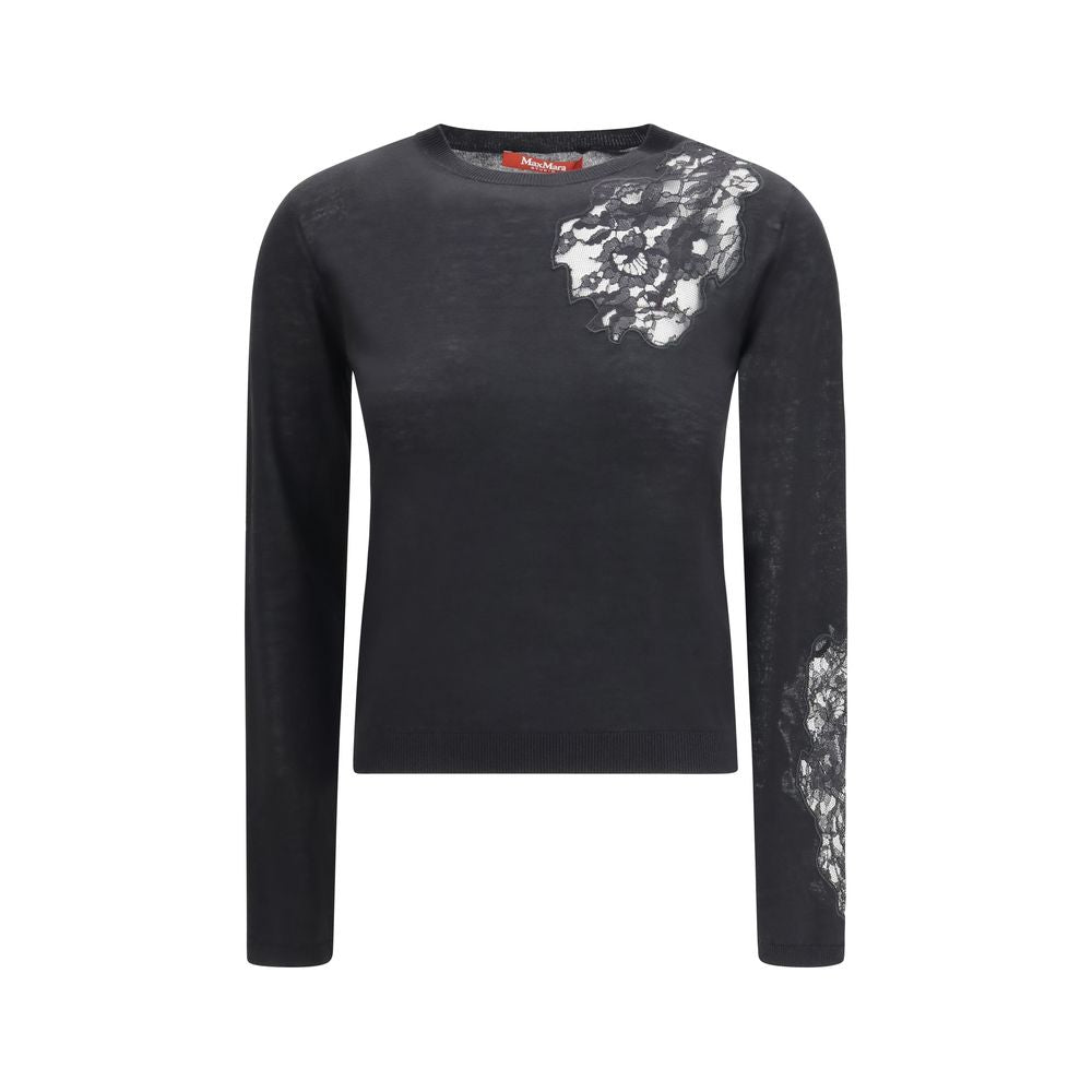Max Mara Black Wool-Silk Sweater