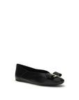 Ferragamo Vara Bow Black Leather Ballet Flats