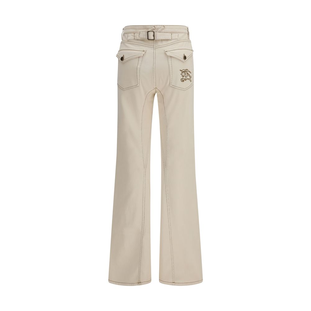 Burberry Beige High Rise Bootcut Jeans