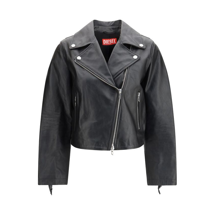Diesel L-Unatic Leather Biker Jacket - Black