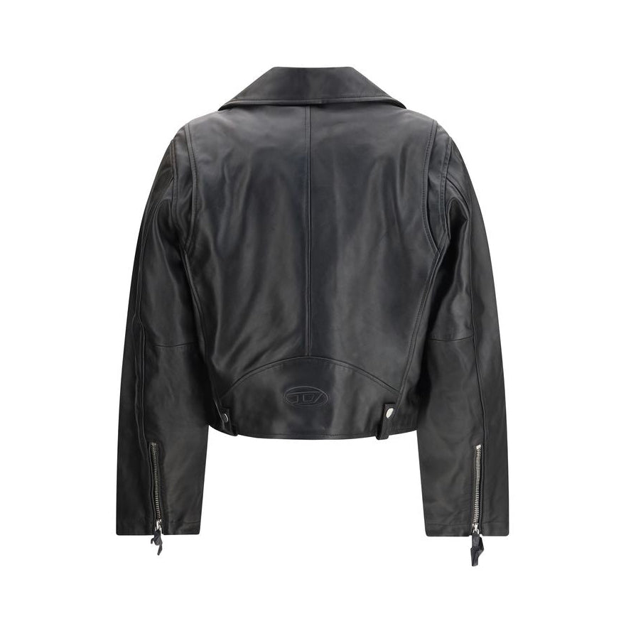 Diesel L-Unatic Leather Biker Jacket - Black
