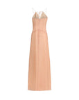 Kristina Ti Charlene Amnesia Geometric Silk Maxi Dress - Peach