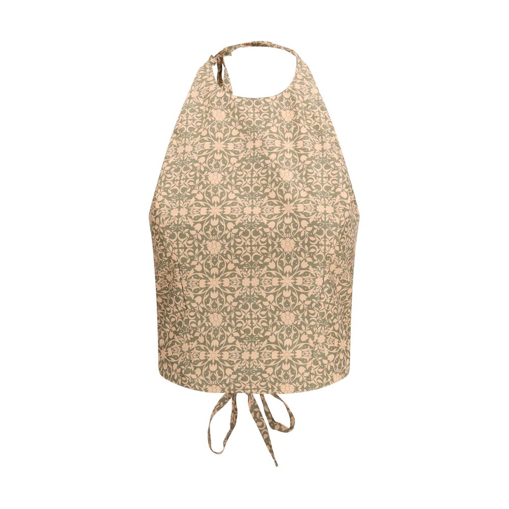Kristina Ti Geometric Floral Halter Neck Top