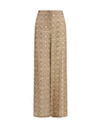 Kristina Ti Geometric Silk Palazzo Pants