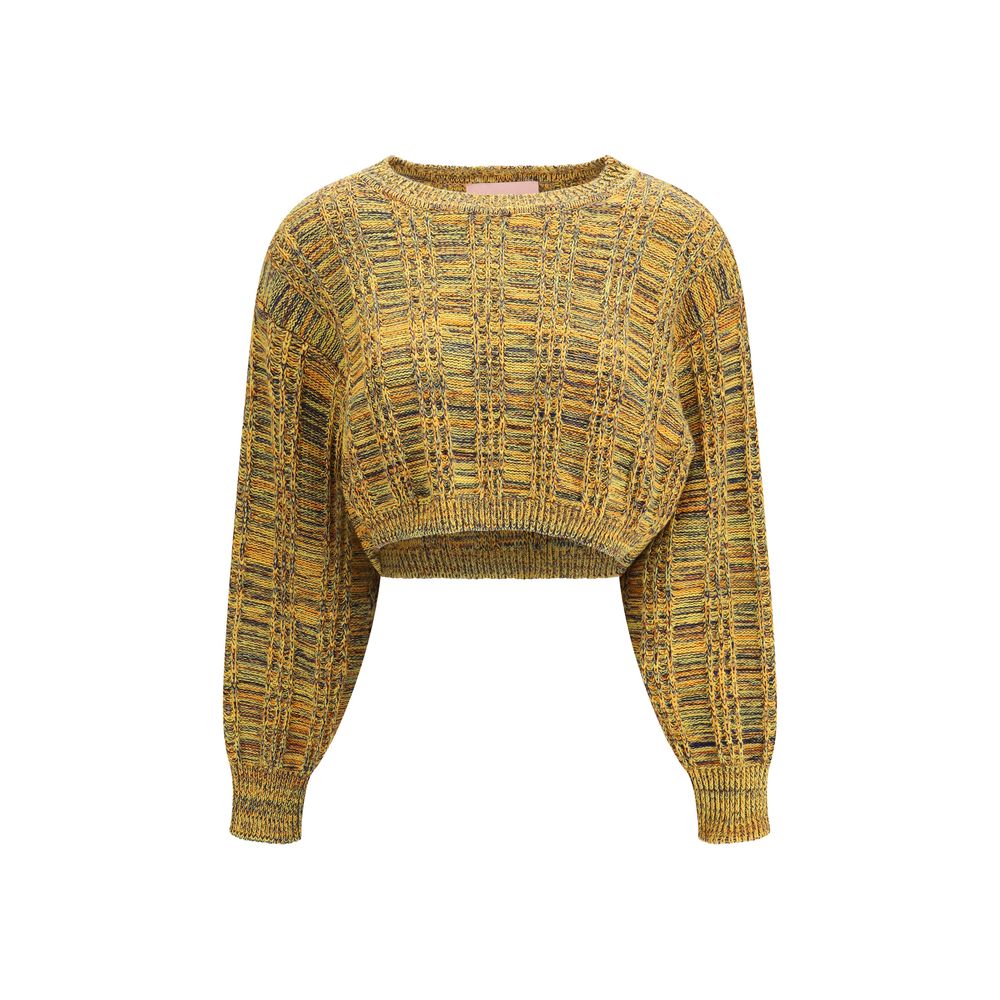 Kristina Ti The Groove Crop Knit Sweater
