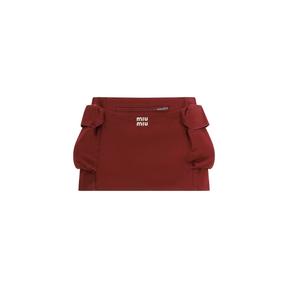 Miu Miu Mini Skirt - Bordeaux 