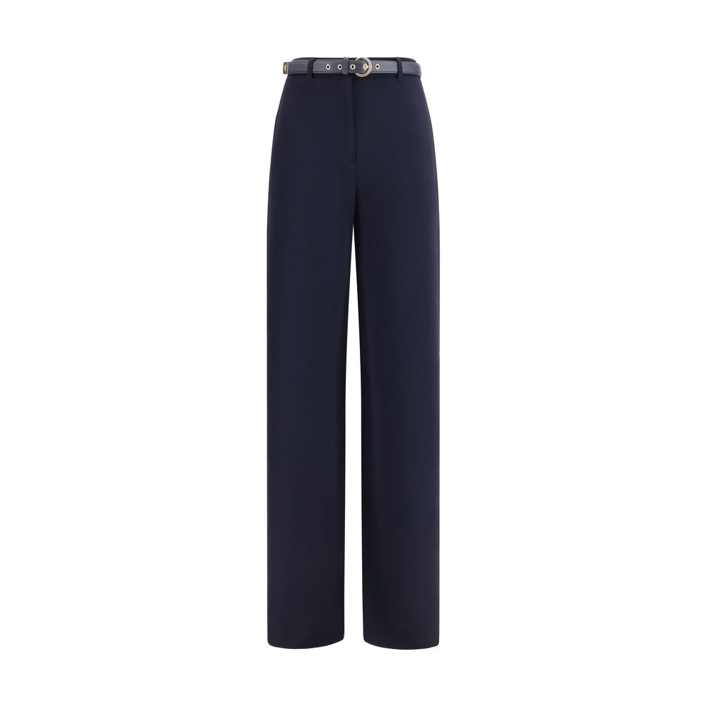 Max Mara Elegant Wide Leg Pants - Blue