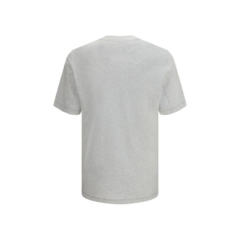 Brunello Cucinelli Gray/Grey Cotton T-Shirt