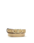 Ferragamo Gancini Reversible Beige Leather Belt