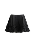 Ganni Ruffled Mini Skirt - Black