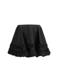 Ganni Ruffled Mini Skirt - Black