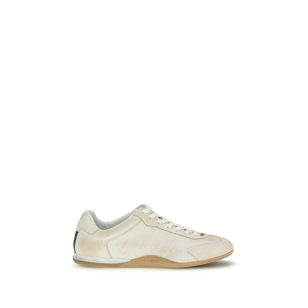 Gucci Shift Distressed White Sneakers