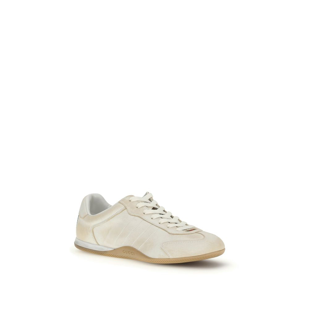 Gucci Shift Distressed White Sneakers