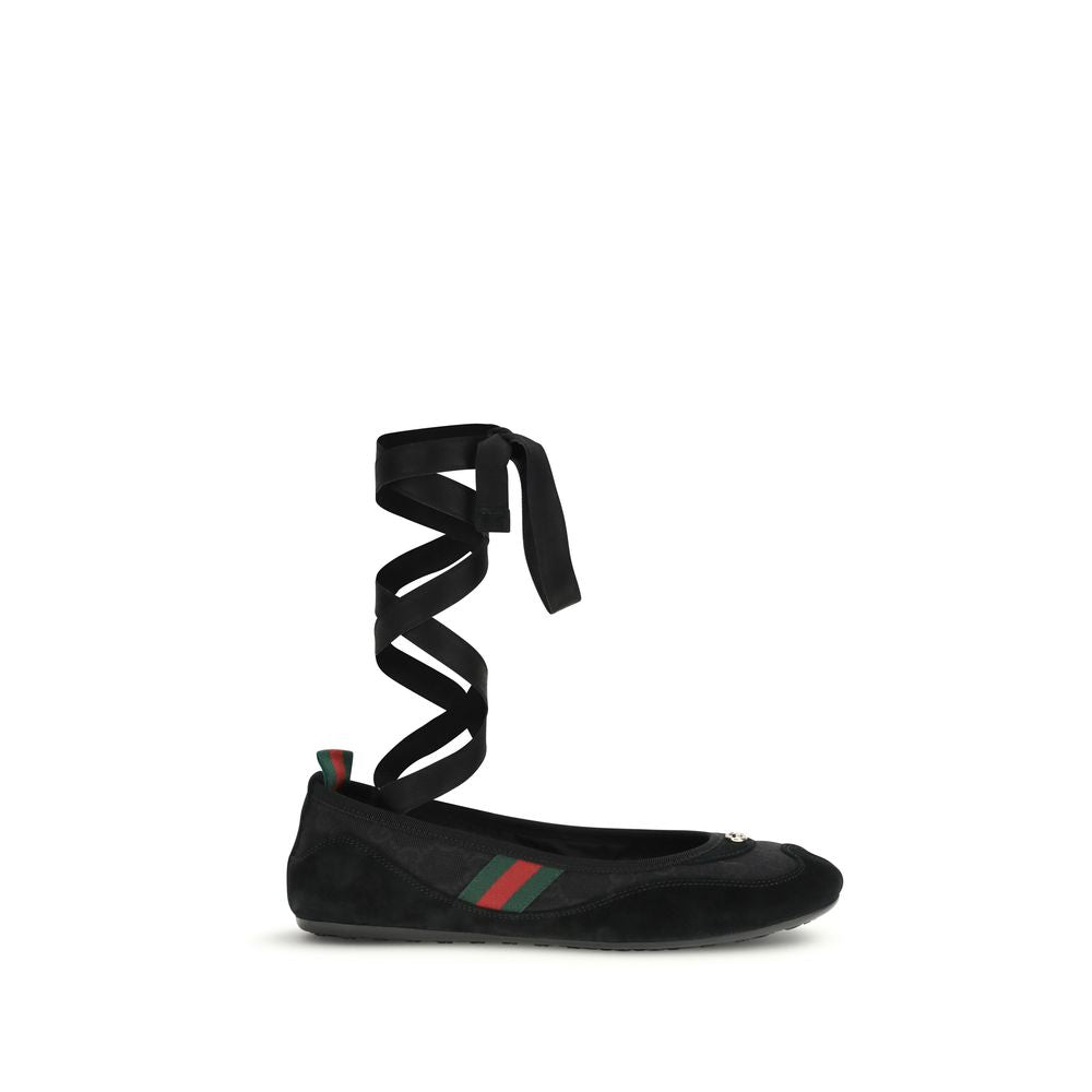Gucci Shift Black Ballerina Flats