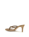 Gianvito Rossi Raffia Calypso Thong Heel Sandals - Mocha