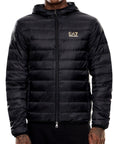 EA7 Emporio Armani Hooded Puffer Jacket - Black