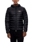 EA7 Emporio Armani Hooded Puffer Jacket - Black