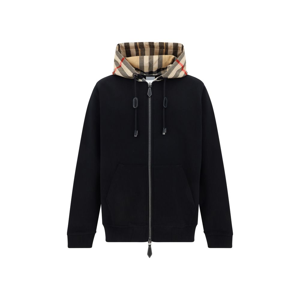 Burberry Samuel Checkered Black Hooded Jacket