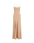PINKO Nude/Beige Maxi Cocktail Dress