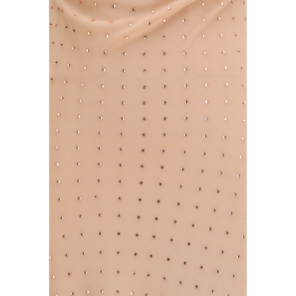 PINKO Nude/Beige Maxi Cocktail Dress